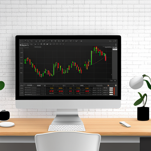 Datorskärm med graf som visar utvecklingen av swing trading aktier.